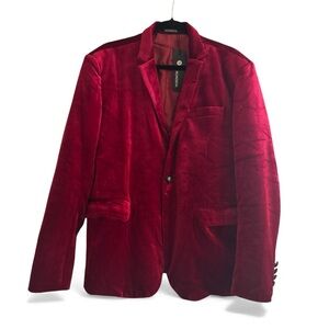 Red Velvet Suit Blazer - Men’s M